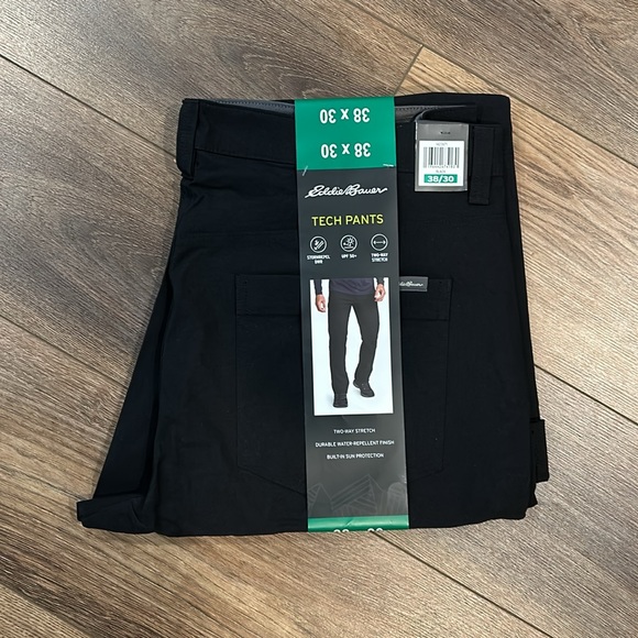 Eddie Bauer Men's Tech Pant UPF 50+ Black Size 38x30 - Picture 1 of 4